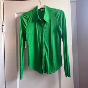 Wilfred Green Button-Front Long-Sleeve Women's Shirt